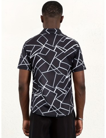 Plus Size Men's Summer Short Sleeve Graphic Shirts, Comfy Stretch Tops