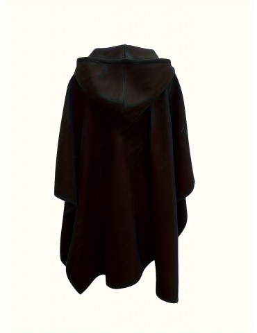 Men's Casual Long Sleeve Cape, Pullover Hooded Coat