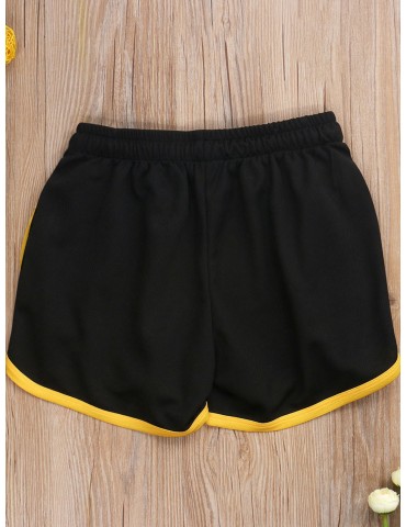 Men's Athletic Shorts - Color Block, Drawstring Waist, Quick-Dry Polyester for Running & Sports