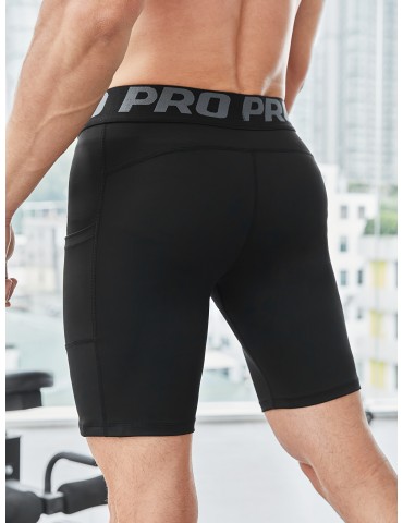 Men's PRO Leggings, Training Quick-dry Breathable, Fitness Exercise Moisture Absorption Perspiration Elastic Shorts