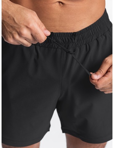 Men's Quick-Dry Athletic Shorts - Loose Fit, Breathable Polyester with Pockets, Perfect for Running & Training