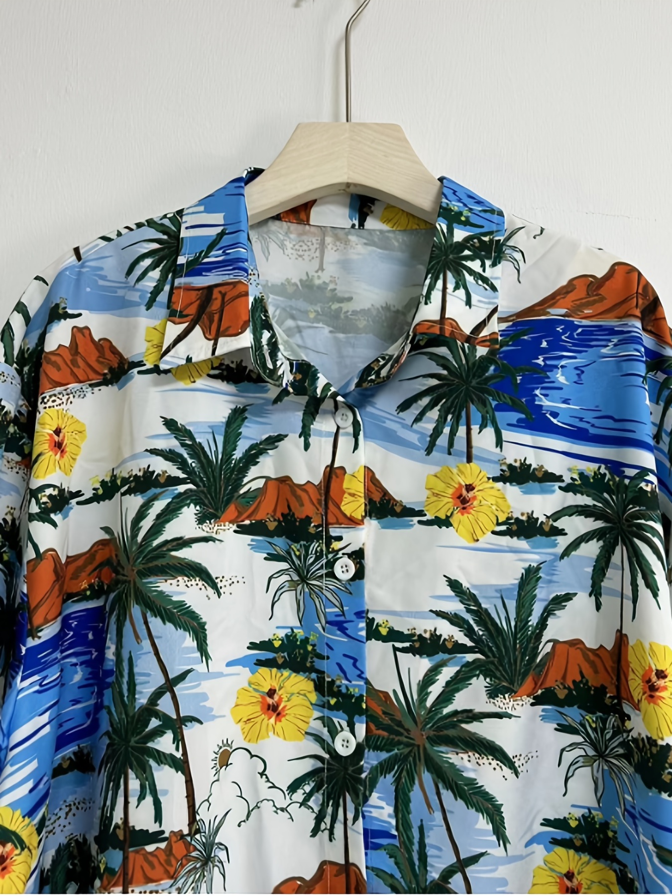 plus size mens fashion casual shirt 3d coastal shining print shirt oversized short sleeve hawaiian tops for summer mens clothing details 2